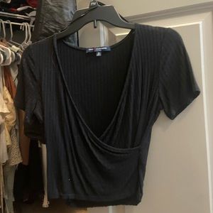 Small black low cut shirt
